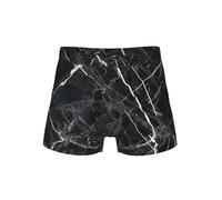 TTYDOKLA Biancheria intima da uomo con stampa in marmo nero,Boxer da uomo,Pantaloncini elastici comodi per gli uomini, Nero , L