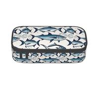 TTYDOKLA Bluefish, astuccio in tessuto Oxford con diversi scomparti, ideale per viaggi o ufficio, Nero , Taglia unica, Astuccio per trucchi