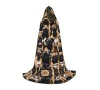 TTYDOKLA Imagen De Pug-mantello con cappuccio con stampa standard, mantello da mago e rinascimentale con cappuccio, per giochi di ruolo e feste