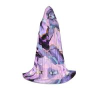 TTYDOKLA Mantello con cappuccio colorato in marmo rosso pastello blu viola stampato, mantello con cappuccio, per giochi di ruolo e feste