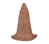 TTYDOKLA Mantello con cappuccio con stampa a muro di mattoni rossi, mantello da mago e rinascimentale con cappuccio, per giochi di ruolo e feste