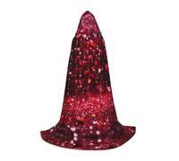 TTYDOKLA Mantello con cappuccio con stampa astratta a cuore, mago e rinascimentale, con cappuccio, per giochi di ruolo e feste