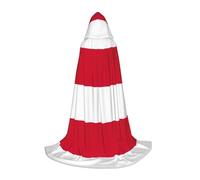 TTYDOKLA Mantello con cappuccio con stampa bandiera di Monaco, mago e rinascimentale, mantello con cappuccio, per giochi di ruolo e feste