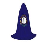 TTYDOKLA Mantello con cappuccio con stampa della bandiera dello Stato del Kentucky, mantello da mago e rinascimentale con cappuccio, per giochi di ruolo e feste