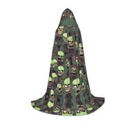 TTYDOKLA Mantello con cappuccio con stampa di molti zombi, mago e rinascimentale, con cappuccio, per giochi di ruolo e feste