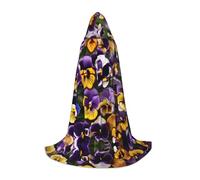 TTYDOKLA Pansy Perfection - Mantello con cappuccio con stampa, mago e rinascimentale, per giochi di ruolo e feste