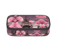 TTYDOKLA Paris Street Torre Eiffel rosso stampa floreale astuccio multiuso esteticamente piacevole sacchetto ampio spazio di archiviazione, Nero , Taglia unica, Custodia per chiave