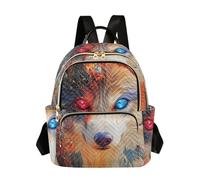Ttylsdd Esplosivo Colore Lupi Donne Zaino Borsa Moda Signore Borsa A Tracolla Casual College Viaggi Zaini Borsa Piccola, Geometria cinematica, M