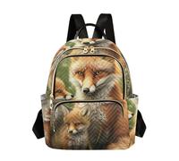 Ttylsdd Fox in The Forest - Zaino da donna, alla moda, casual, università, viaggi, piccola, Volpe nella foresta, S