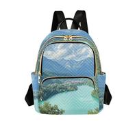 Ttylsdd Green Hills and Lakes - Zaino da donna, alla moda, casual, università, viaggi, piccola, Colline verdi e laghi, M
