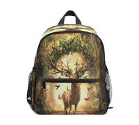 Ttylsdd Zaino per bambini da 3 a 8 anni, con un bellissimo cervo, zaini per bambini per ragazze e ragazzi, scuola elementare, borsa per libri