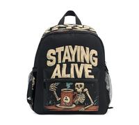 Ttylsdd Zaino per bambini da 3 a 8 anni Staying Alive Zaini per bambini per ragazza ragazzo asilo scuola elementare Bookbag