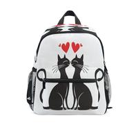 Ttylsdd Zaino per bambini da 3 a 8 gatti che si amano a vicenda, zaini per bambini per ragazze e ragazzi, scuola materna, scuola elementare, borsa per libri