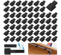 TTYSHIP® 60 Pezzi Fascette per Cavi Adesive, Organizer Cavi Adesivi in Nylon con Chiusura a Strappo per Cable Management Ufficio e Casa (28 * 90mm)