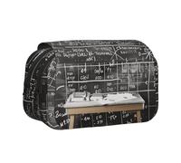 ttyuac Astuccio con stampa di girasoli, grande astuccio a doppio strato, astuccio per cancelleria, cancelleria per ufficio, organizer multifunzionale per matite e pennarelli, Matematica scolastica