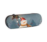 ttyuac Astuccio, rosa, grigio, bianco, moderno motivo a pois, custodia rigida in ecopelle per cancelleria, articoli da toeletta, trucco, viaggi, forniture per ufficio, Merry Christmas., taglia unica