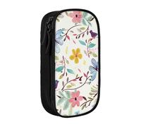 ttyuac Elegante astuccio per matite con stampa di dinosauri, grande capacità, 2 scomparti, doppia cerniera, astuccio estetico, organizer per cancelleria, per ragazzi e ragazze, Romantico fantasia