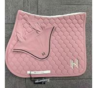 TTZGMTRC Equestre 2-Piece Set, all Purpose Saddle Pad Equestrian Bareback Riding Pad con copriorecchie Abbinato Non-Slip Moisture-Wicking Shock Absorbing,Flesh