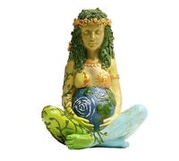 TTZGMTRC Madre Terra Statua, fertilità Natura Gaia dea Statua, Famiglia Resina Scultura Ornamento, Regali per i Cari e Amici,Verde
