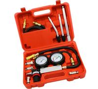 TU-21 - Tester di compressione per cilindro e misuratore di compressione, tester di compressione e misuratore di compressione, tester per guarnizione della testa, doppio manometro 0-100 PSI|0-7 bar