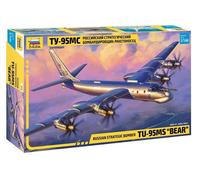 Tu-95 Soviet Turboprop Strategic Bomber 1:144 Plastic Model Kit ZVEZDA