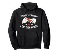 Tu dici Dichiarazione dei redditi io dico Yarn Money Knitting Felpa con Cappuccio