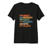 Tu Eres Amabile Fuerte Valiente Spagnolo Affermazione retrò Maglietta Premium