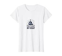 Tu Fai galleggiare la mia Barca - Nautical Love Sailing Maglietta, Donna, Bianco, XS