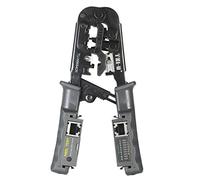 TU-N5684CR 2 in 1 Pinze per crimpatura e test per cavi RJ11 RJ12 RJ45 Pinza spellafili taglierina tester per cavi UTP STP 4P 6P 8P Connettori continuità corto circuito aperto cablaggio errore