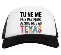 Tu Ne Me Fais PAS Peur Je Suis né(E) Au Texas Un Verre Bière Agresser Tasse Berretto da Baseball Unisex Ragazzi Nero Bianco Baseball cap Kids White Black