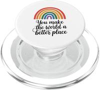 Tu Rendi Il Mondo Un Posto Migliore Arcobaleno Ispiratore PopSockets PopGrip per MagSafe