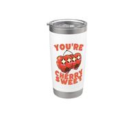 Tu sei Cherry Sweet Kawaii Cherry Fruit Design Bicchiere termico in acciaio inox doppia parete