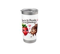 Tu sei il cioccolato al mio dolce fragola Bicchiere termico in acciaio inox doppia parete