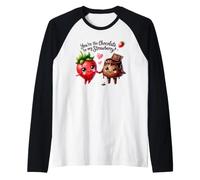 Tu Sei Il Cioccolato al Mio Dolce Fragola Maglia con Maniche Raglan