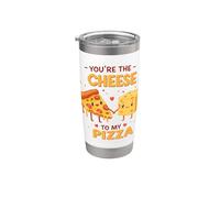 Tu sei il formaggio per la mia pizza carino cibo amore Bicchiere termico in acciaio inox doppia parete