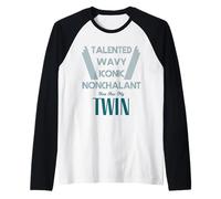 Tu Sei Il Mio Migliore Amico gemello, talentuoso, Ondulato, iconico, Nonchalant Maglia con Maniche Raglan