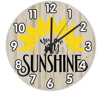 Tu Sei Il Mio Sole Rotondo Quarzo Orologi Da Appendere Senza Ticchettio Orologio Muro Silenzioso Orologio Da Parete Per Scuola Cucina Casa 25Cm