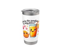 Tu sei il sole per My Juice Cute Orange Pun Bicchiere termico in acciaio inox doppia parete