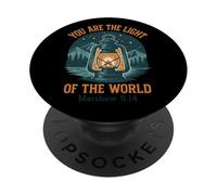 Tu sei la luce del mondo - Matteo 5:14 Stile Vintage PopSockets PopGrip Adesivo