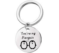 Tu sei Mon Pinguino Ciondolo in Acciaio Inossidabile Portachiavi Ragazza Regalo di CompleannoOperazione Facile