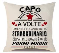 Tu Sia Straordinario Regalo d'Ispirazione per il Capo - Copricuscino Promemoria per Compleanno, Natale, Addio, Promozione, Pensionamento (Uomo)