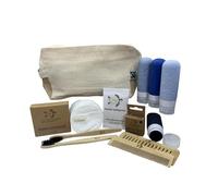 Tu-Untangle Kit Igiene Zero Rifiuti - Set Viaggio Ecologico- Blu Cielo