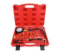 TU114 Kit Provador Medidor Presión Carburante: Calibro Doppia Graduazione 90mm, Attatori Rame And Valvole di Sicurezza, Prova Pompe Iniezione Benzina, Biocarburante