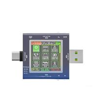 TU13 D-igital Di-splay - Tester USB 2 in 1 per voltaggio, corrente, potenza, QC PD protocollo AFC, 4,5 V-50 V, 12 A, per laptop, tablet, smartphone