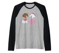 Tua Zia, mia Zia, Unicorno, Zia di Famiglia, Zia Carina Maglia con Maniche Raglan