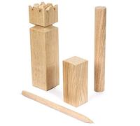 TUAHOO Kubb Game - Gioco tradizionale da giardino per adolescenti, adulti e famiglia, set di scacchi vichinghi Kuub in legno con cassa di legno, gioco di lancio all'aperto