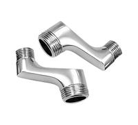 Tub Shower Adapter - 9.25 Inch Adjustable Angle Connector | Copper Faucet Valve Set - 2 Pieces Stainless Steel for Kitchen Bathroom Sink Renovation Water Flow Control