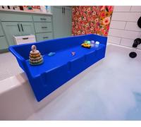 Tub Topper® Bathtub Splash Guard Play Shelf Area -Toy Tray Caddy Holder Storage -Suction Cups Attach to Bath Tub -No Mess Water Spill in Bathroom -Fun for Toddlers Kids Baby