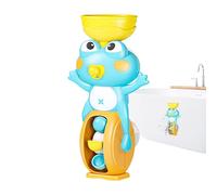 Tub Toys, Waterfall Bathtub Toy, Suction Cup Water Game, Educational Bath Playset, Interactive Frog Shape for Sensory Learning Age 3+ Pool Travel Outdoor Fun Time, 4.13x3.35x7.48 inches