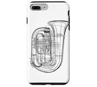 Tuba Disegno Tubista Lezioni di musica Custodia per iPhone 7 Plus/8 Plus